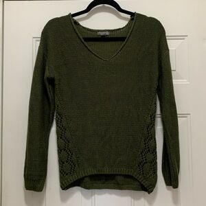 3/$15 Cupcake size small forest green sweater size small